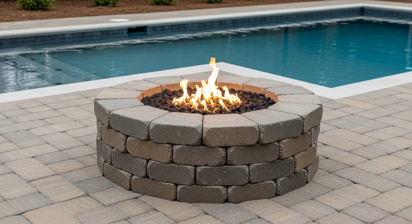 Fire Pit Using Pavers