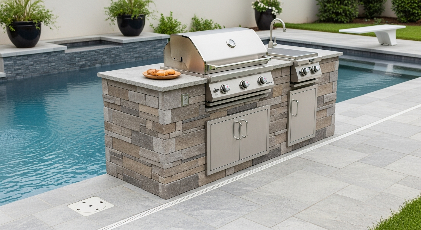 Natural Gas Grill Island
