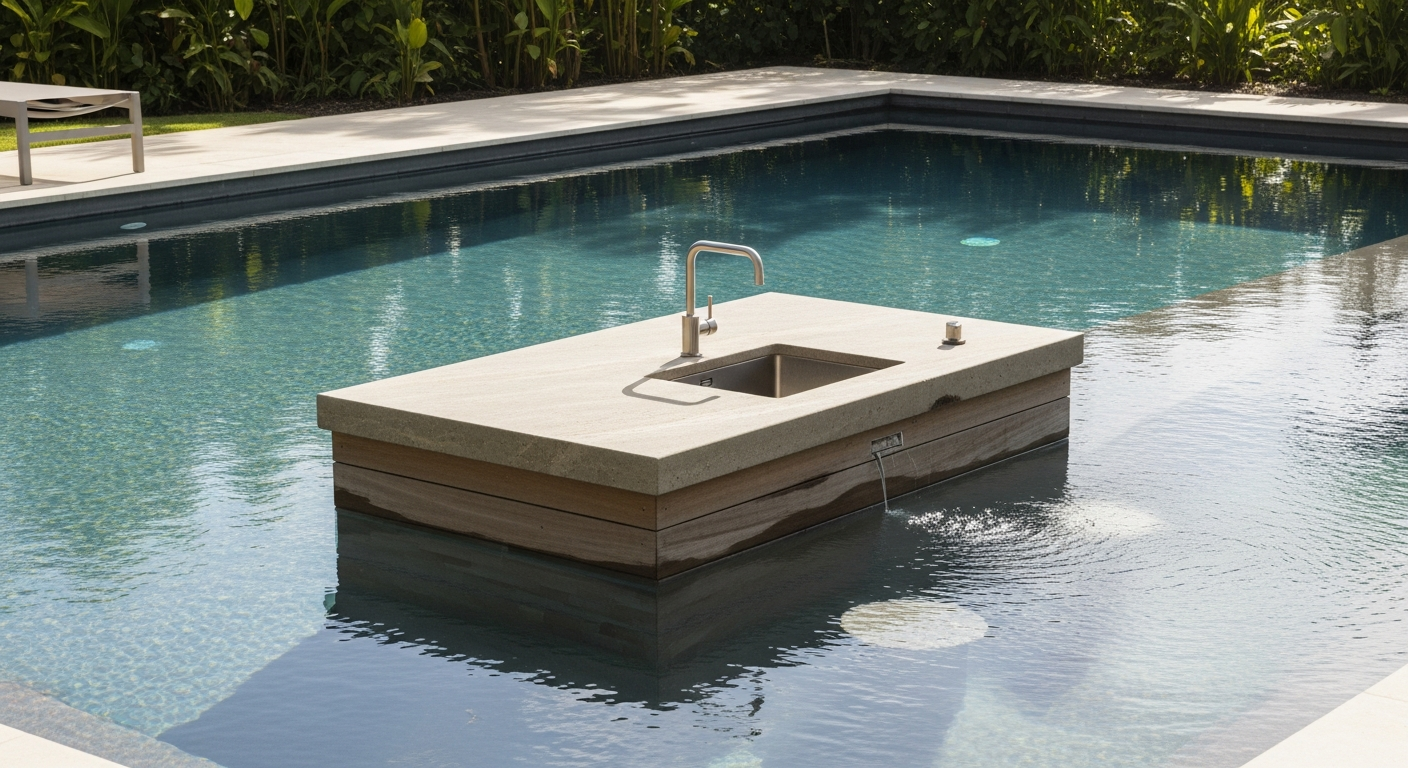 Outdoor Island with Sink