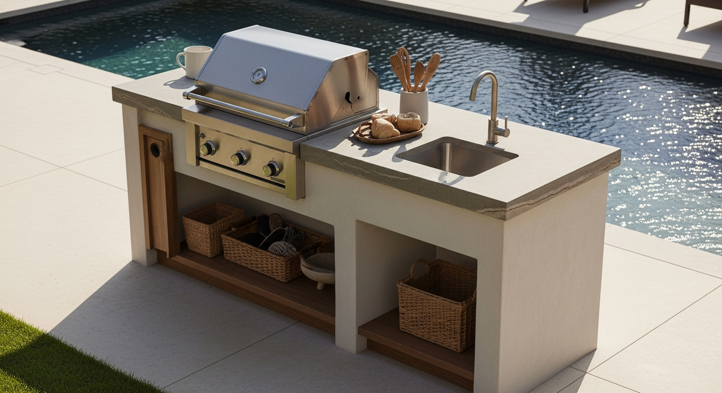 Small Outdoor Kitchen Island