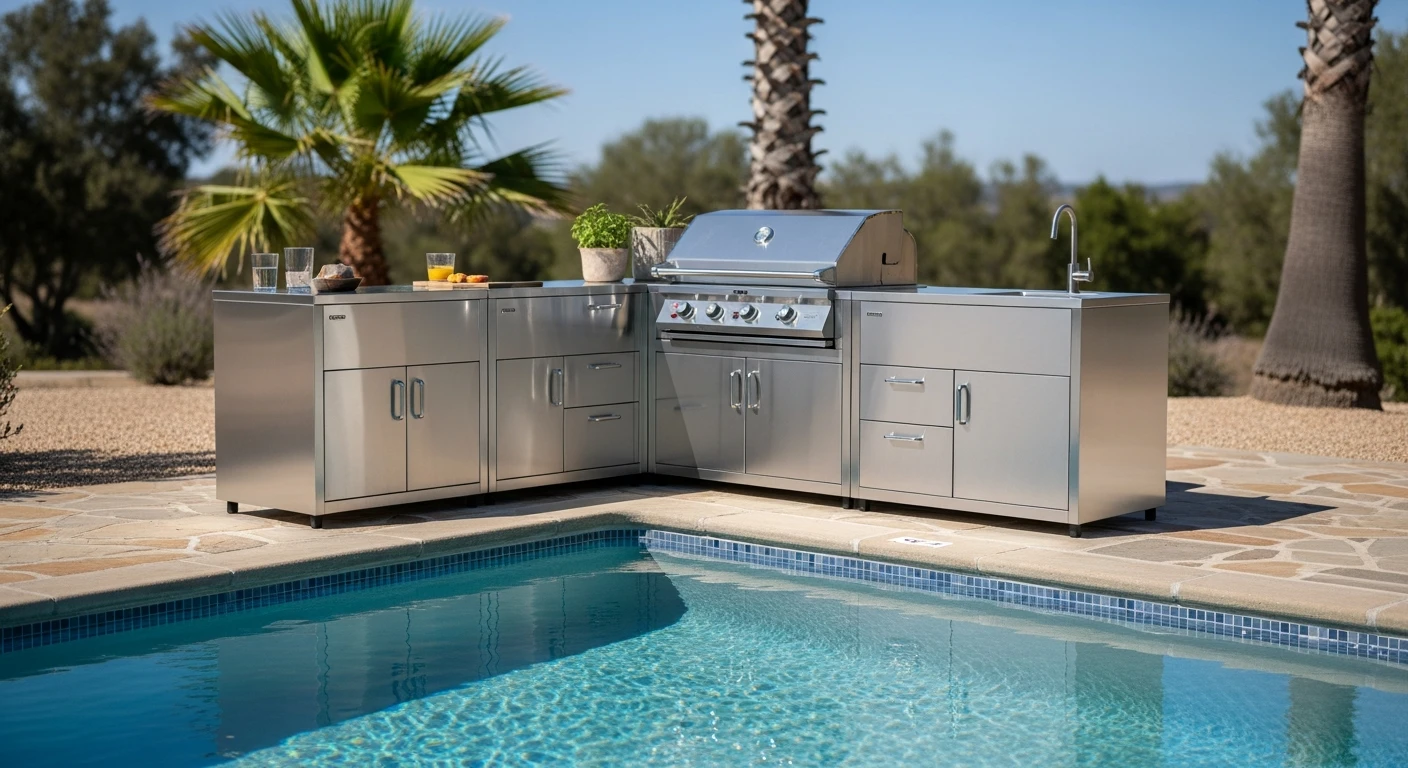 Modular Stainless Steel Outdoor Kitchen Cabinets
