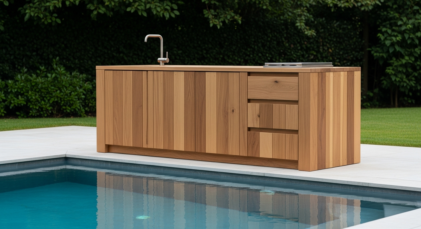 Wood Outdoor Kitchen Cabinets