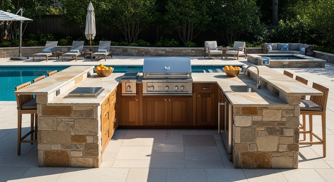 Outdoor Kitchen U Shape