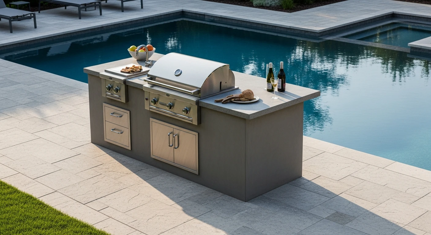 Natural Gas Outdoor Grill Island