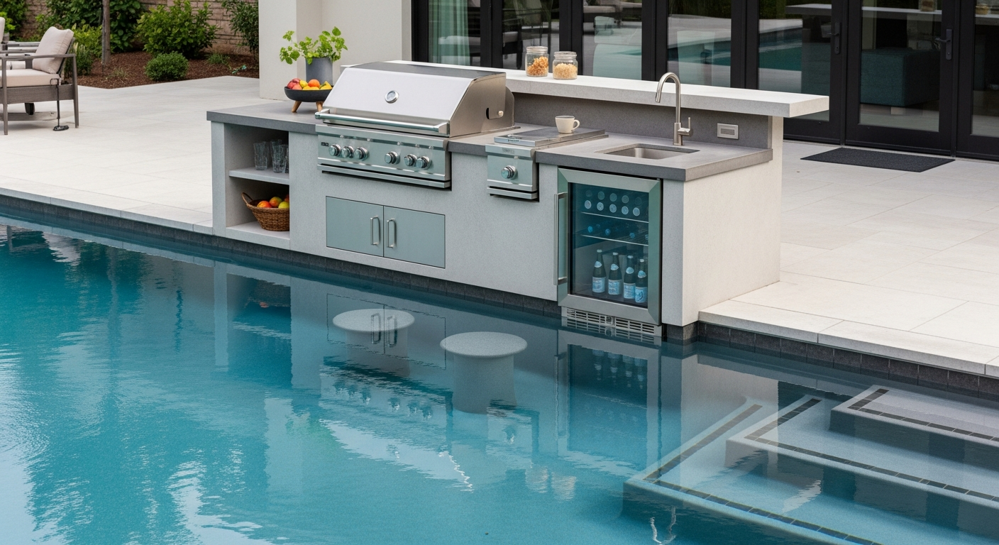 Modern Outdoor Kitchen Island