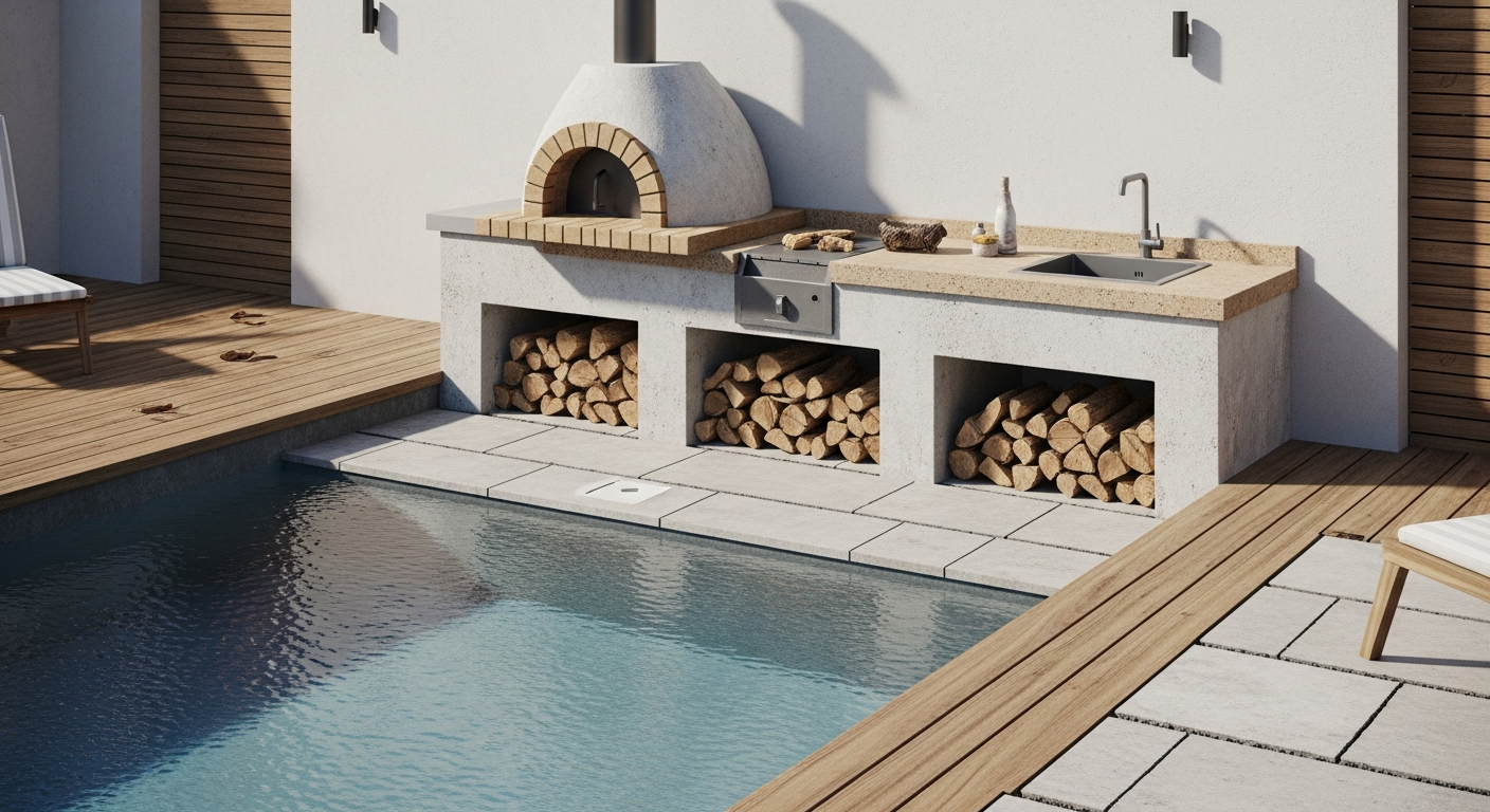 Outdoor Wood Fired Kitchen